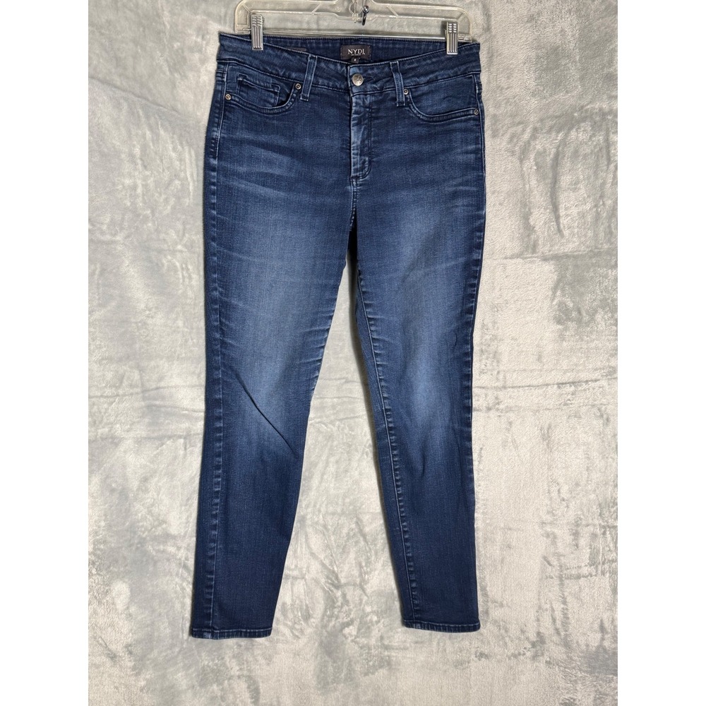 NYDJ Ami Skinny Ankle Jeans Dark Wash Lift Tuck Denim Womens Size 8